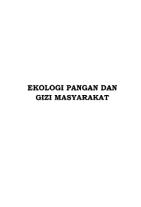 Image of Ekologi Pangan dan Gizi Masyarakat