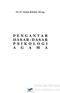 Image of Pengantar Dasar-Dasar Psikologi Agama